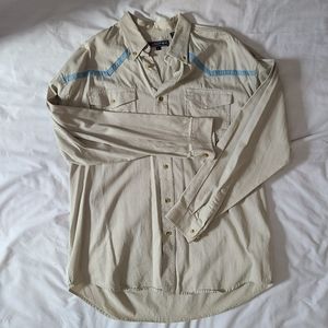Men's Roper Khaki Denim Button Front Shirt